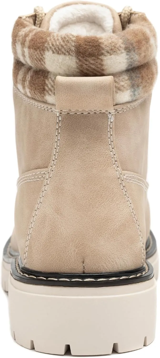 COTTIMO Work Hiking Snow Boots for Women - Waterproof Winter Ankle Shoes Non Slip Fashion Lightweight Casual Cute Fur Warm Booties