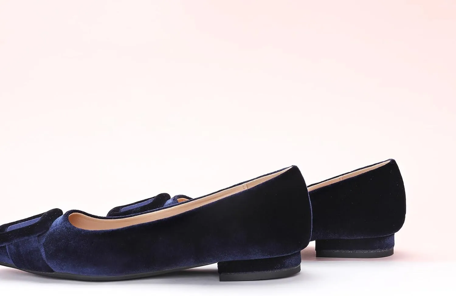 C.Paravano Women's Flats Velvet Pointed Toe Flats Slip-On Casual Work Shoes for Daily Wear Comfortable Stylish Ballet Flats