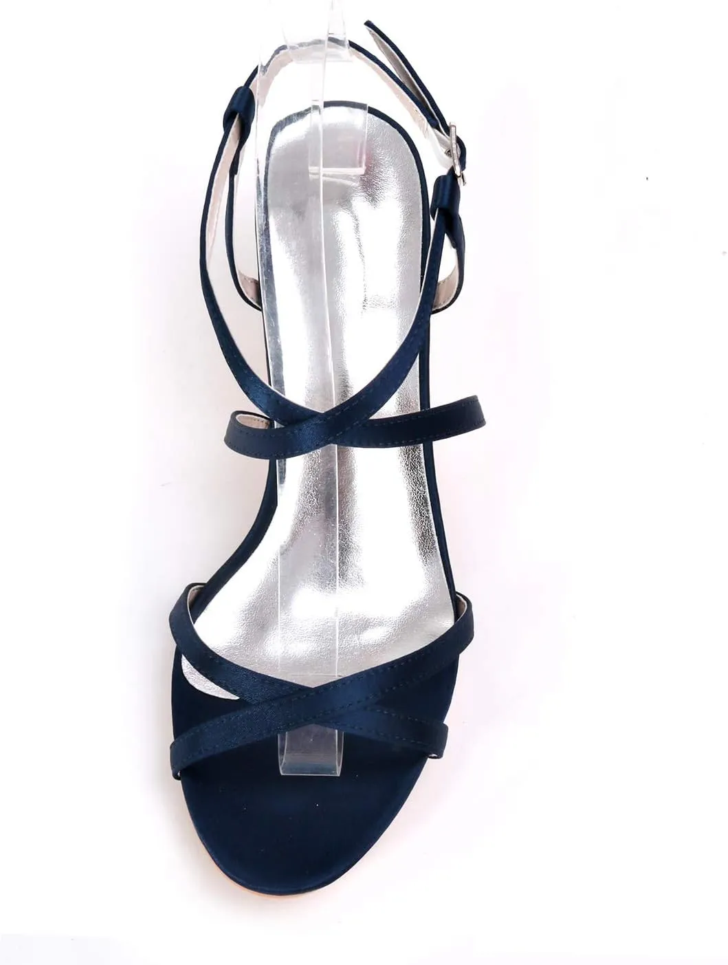 Cross Strappy Open Toe Dressy Sandals Ankle Strap Low Heel Bridal Wedding Bridesmaid Evening Party Prom Heeled Shoes for Women