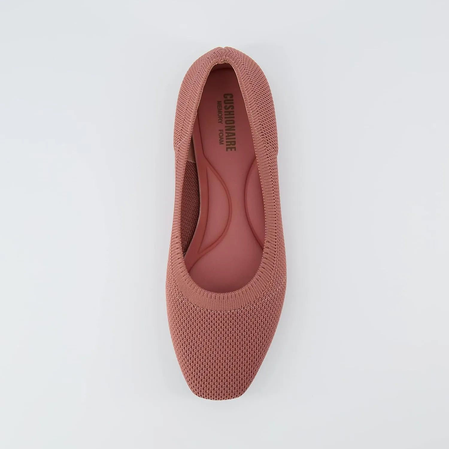 CUSHIONAIRE Selfie Women's Dressy Work Knit Flat with  Memory Foam and Wide Widths Available