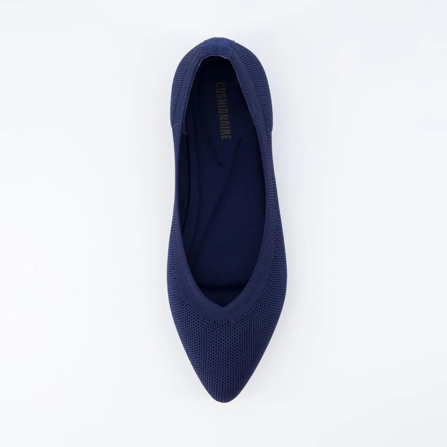 CUSHIONAIRE Women's Surrey Knit Flat with  Memory Foam, Wide Widths Available