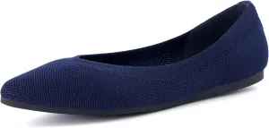 CUSHIONAIRE Women's Surrey Knit Flat with  Memory Foam, Wide Widths Available