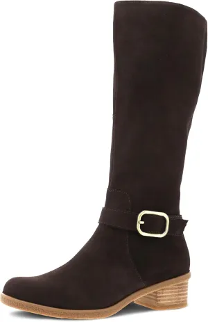 Dansko Dalinda Women's Super Stylish Tall Shaft Boot - Waterproof Leather and Construction with Rubber Outsole and Leather Stacked Heel for Long-Lasting Style in Any Weather