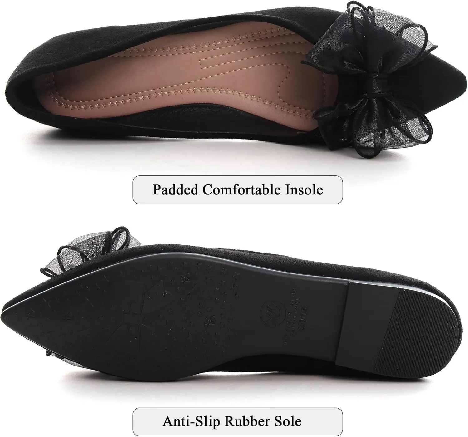 Dear Time Women's Ballet Flats Dress Ballet Shoes Slip on for Office Work Comfortable Shoes