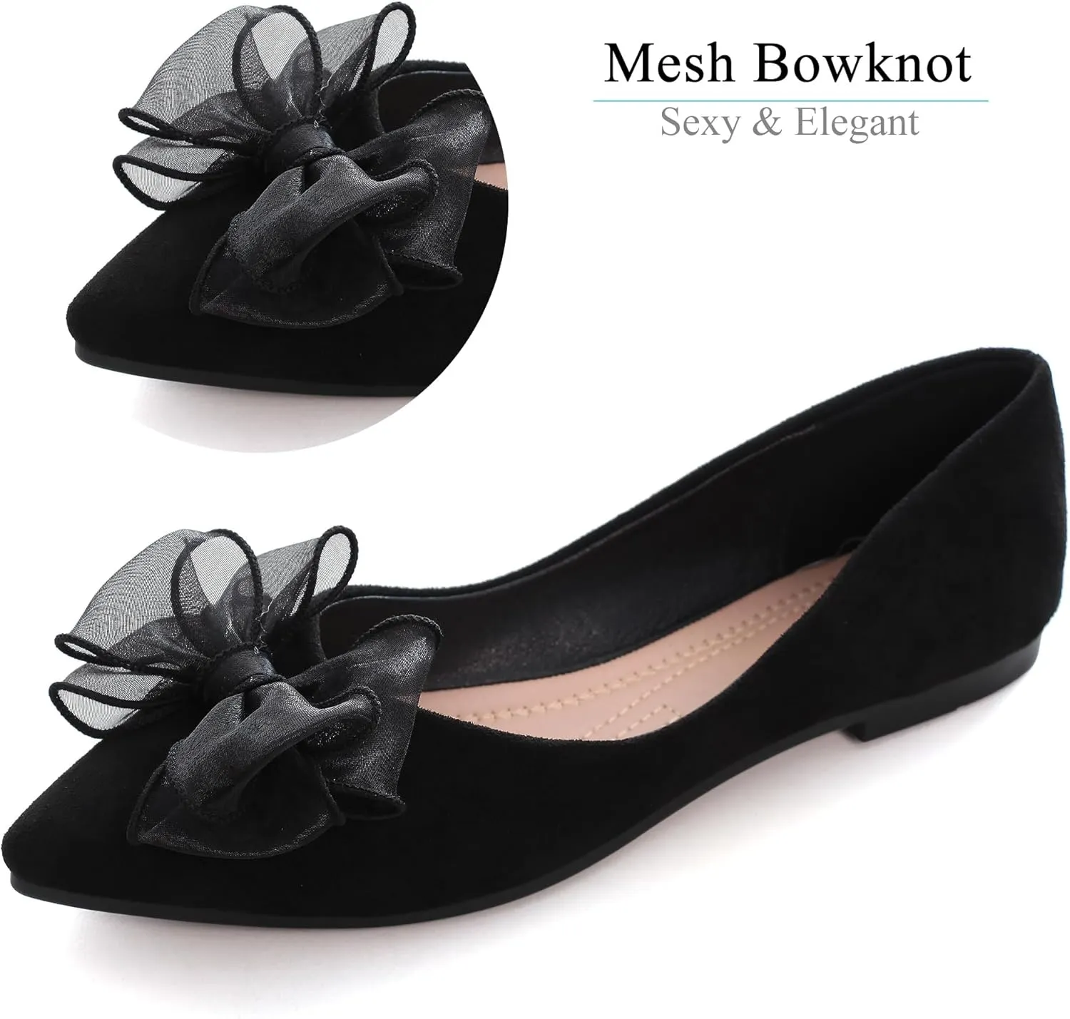 Dear Time Women's Ballet Flats Dress Ballet Shoes Slip on for Office Work Comfortable Shoes