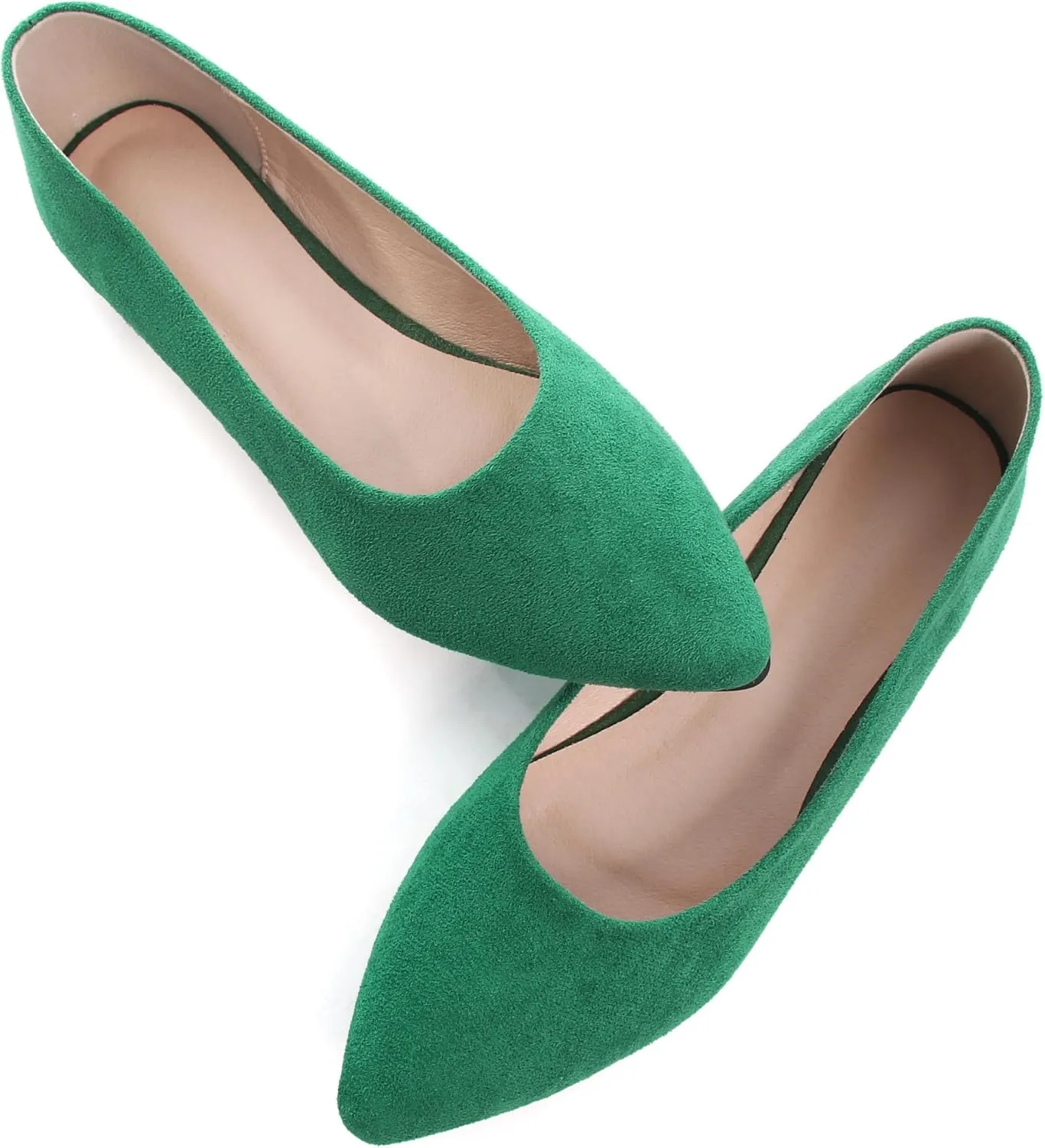 Dear Time Women's Pointed Toe Ballet Flat Shoes Simple Casual Office Work Shoes Slip-on Comfortable Shoes