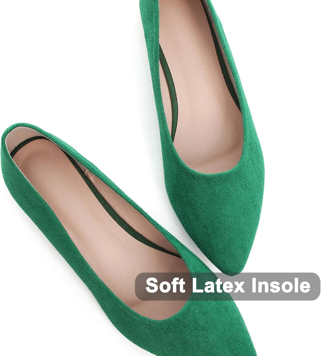 Dear Time Women's Pointed Toe Ballet Flat Shoes Simple Casual Office Work Shoes Slip-on Comfortable Shoes