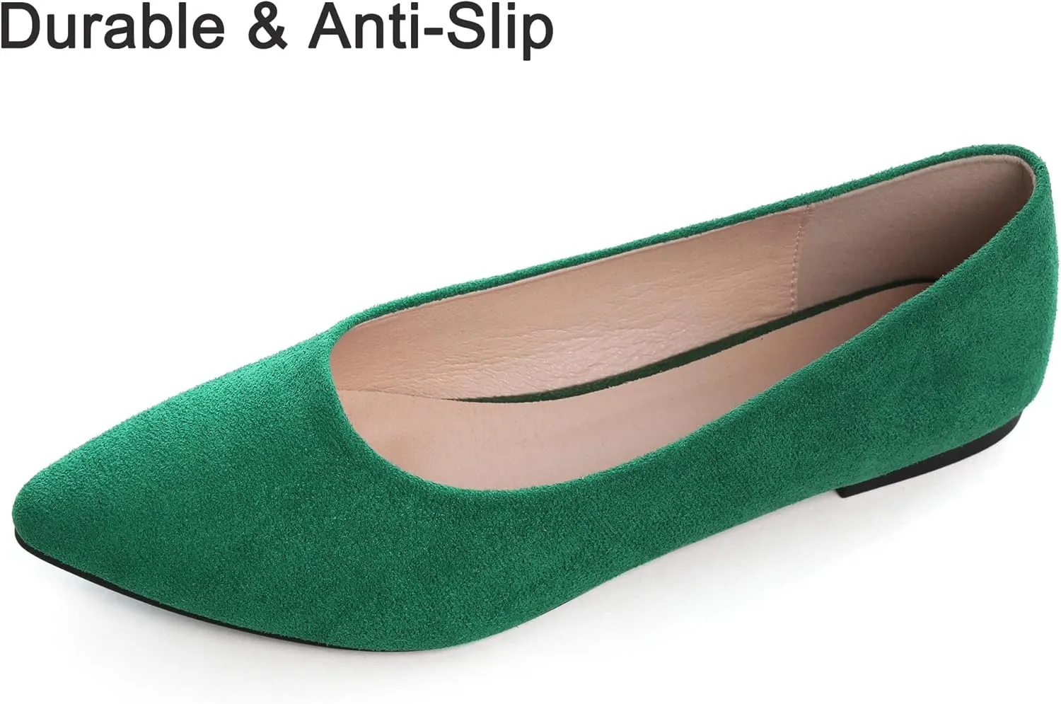 Dear Time Women's Pointed Toe Ballet Flat Shoes Simple Casual Office Work Shoes Slip-on Comfortable Shoes