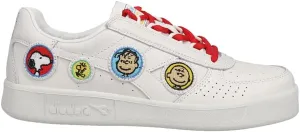 Diadora Mens B. Elite X Peanuts Lace Up Sneakers Shoes Casual - White
