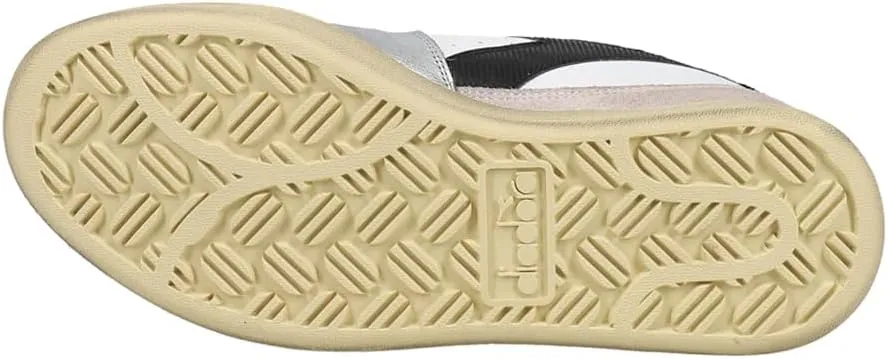 Diadora Mens Mi Basket Low Metal Used Lace Up Sneakers Shoes Casual - White