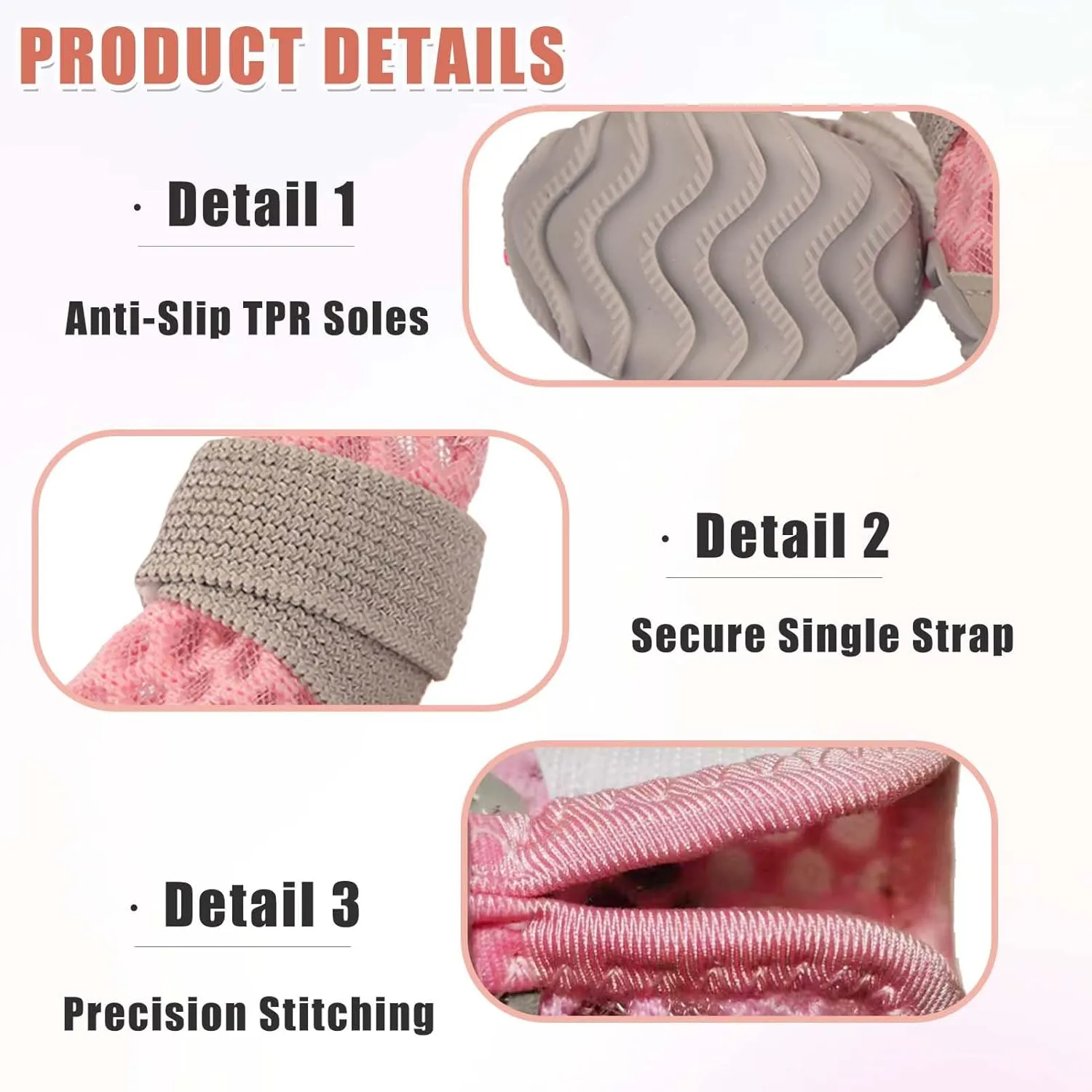 Dog Shoes for Small Dogs, Soft Mesh Dog Boots for Summer Hot Pavement, Outdoor Walking Running, Anti-Slip Dog Boots & Paw Protectors, Size 4, Pink