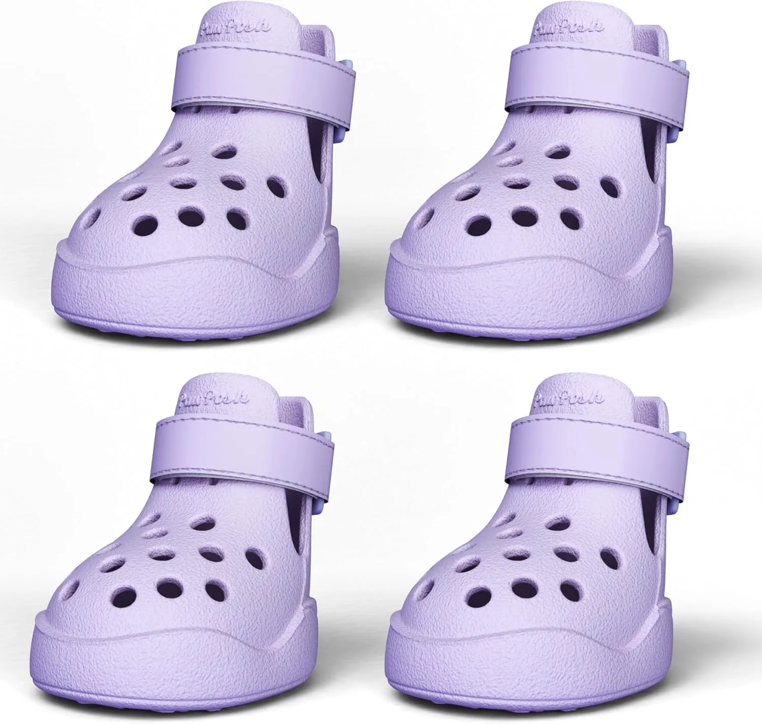 Dog Shoes: Non-Slip Waterproof Sandals for Hot Pavement & Winter, Breathable Perforated Boots, Large/Medium/Small Sizes, Ideal Paw Protector, Outdoor Clog Booties (Purple,Size 3: (2.24’’x1.85’’)(L*W))