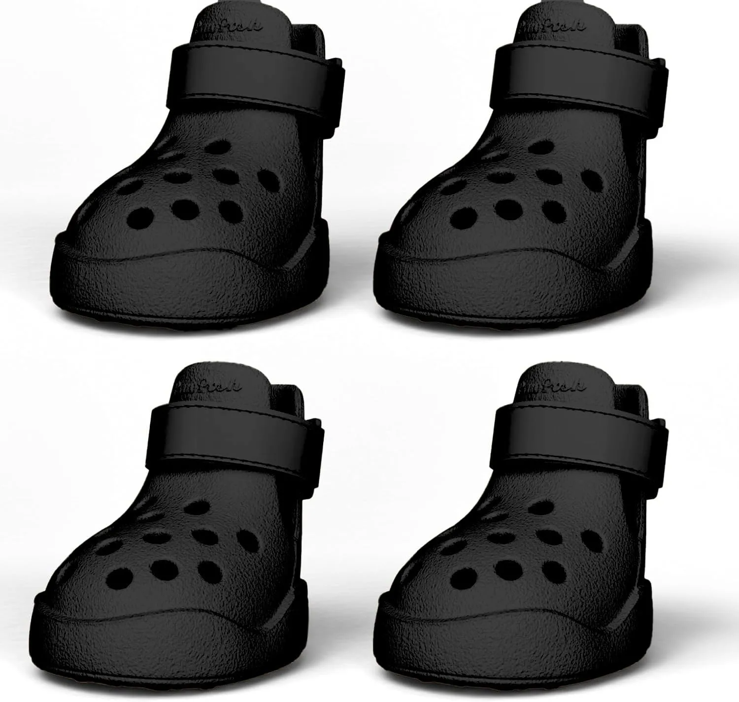 Dog Shoes: Non-Slip Waterproof Sandals for Hot Pavement, Breathable Perforated Boots, Large/Medium/Small Sizes, Ideal Paw Protector, Outdoor Clog Booties (Black, Size 3: (2.09’’x1.61’’)(L*W))