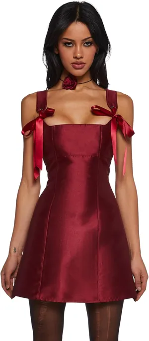 Dolls Kill Pixie Stardust Mini Dress by Current Mood - Taffeta Dress with Fit and Flare Silhouette