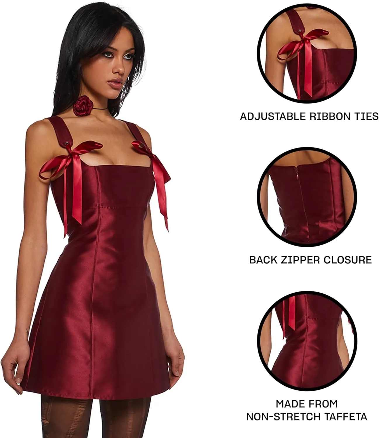 Dolls Kill Pixie Stardust Mini Dress by Current Mood - Taffeta Dress with Fit and Flare Silhouette