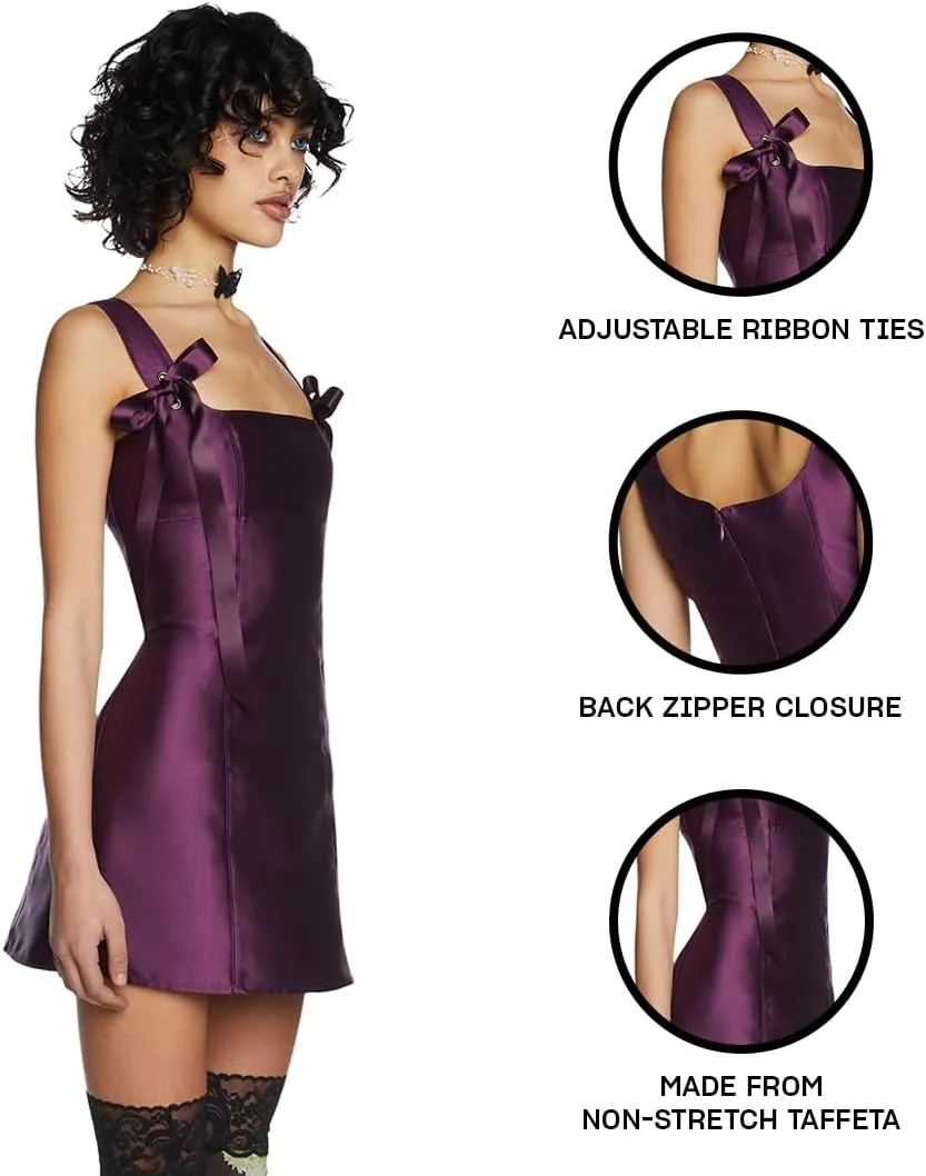 Dolls Kill Pixie Stardust Mini Dress by Current Mood - Taffeta Dress with Fit and Flare Silhouette