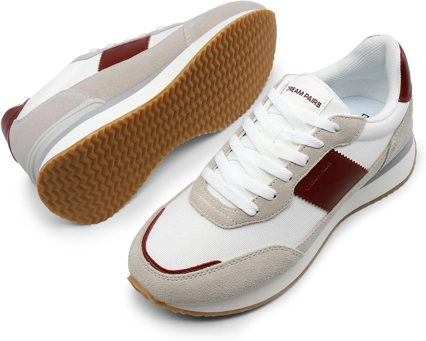 DREAM PAIRS Women Fashion Sneakers Walking Tennis Sports Athletic Comfortable Lightweight Running Lace Up Retro Classic Casual Sneaker