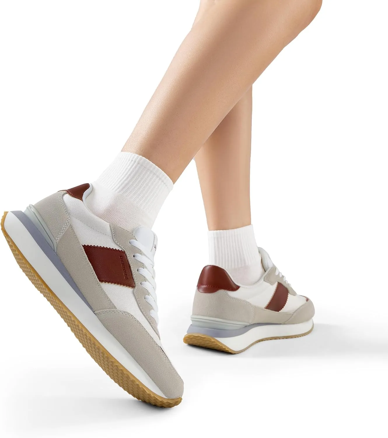 DREAM PAIRS Women Fashion Sneakers Walking Tennis Sports Athletic Comfortable Lightweight Running Lace Up Retro Classic Casual Sneaker