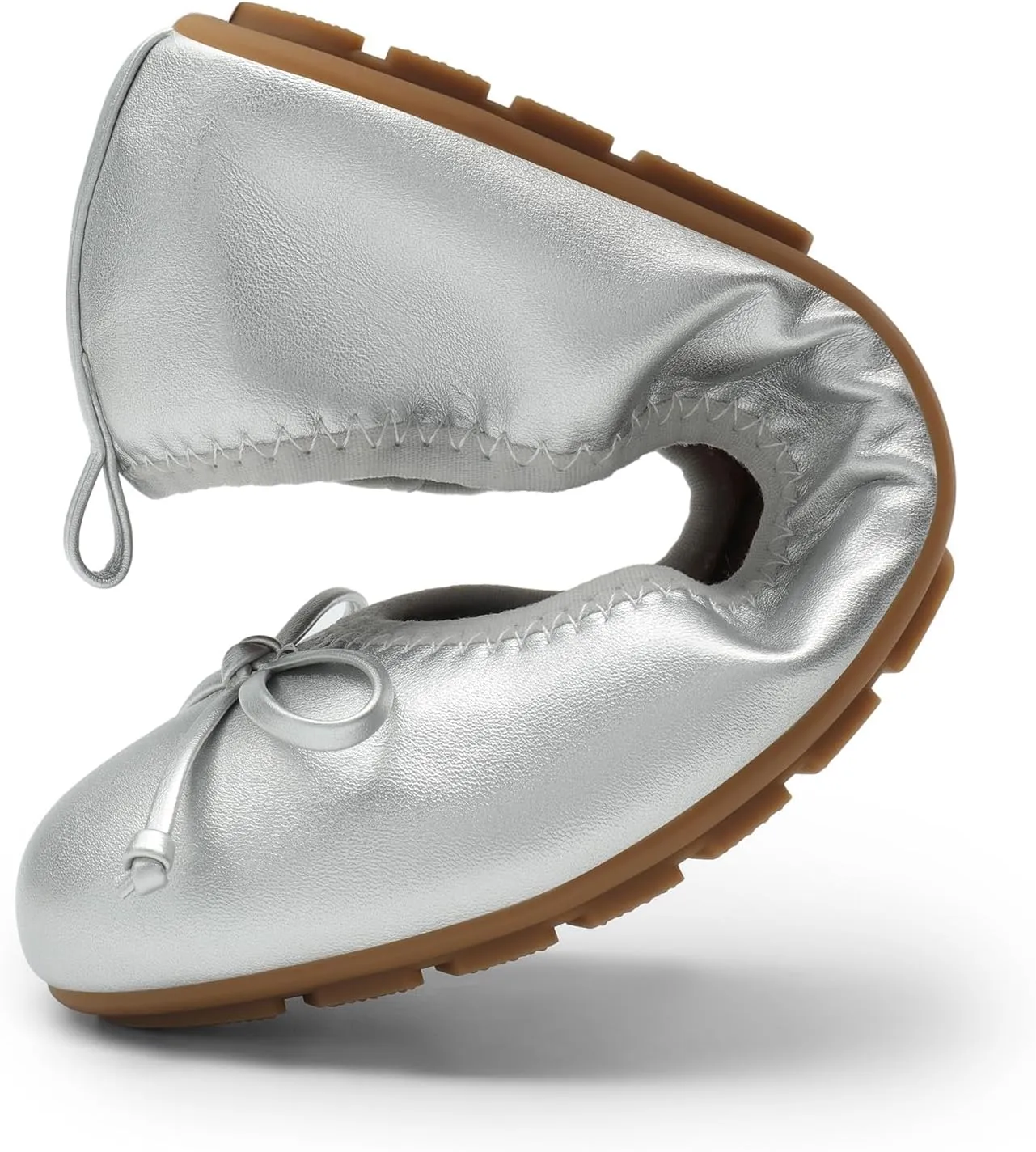 DREAM PAIRS Women's Flats, Foldable Ballet Flats for Women, Bowknot Round Toe Comfort Light Weight Slip-On Dress Shoes