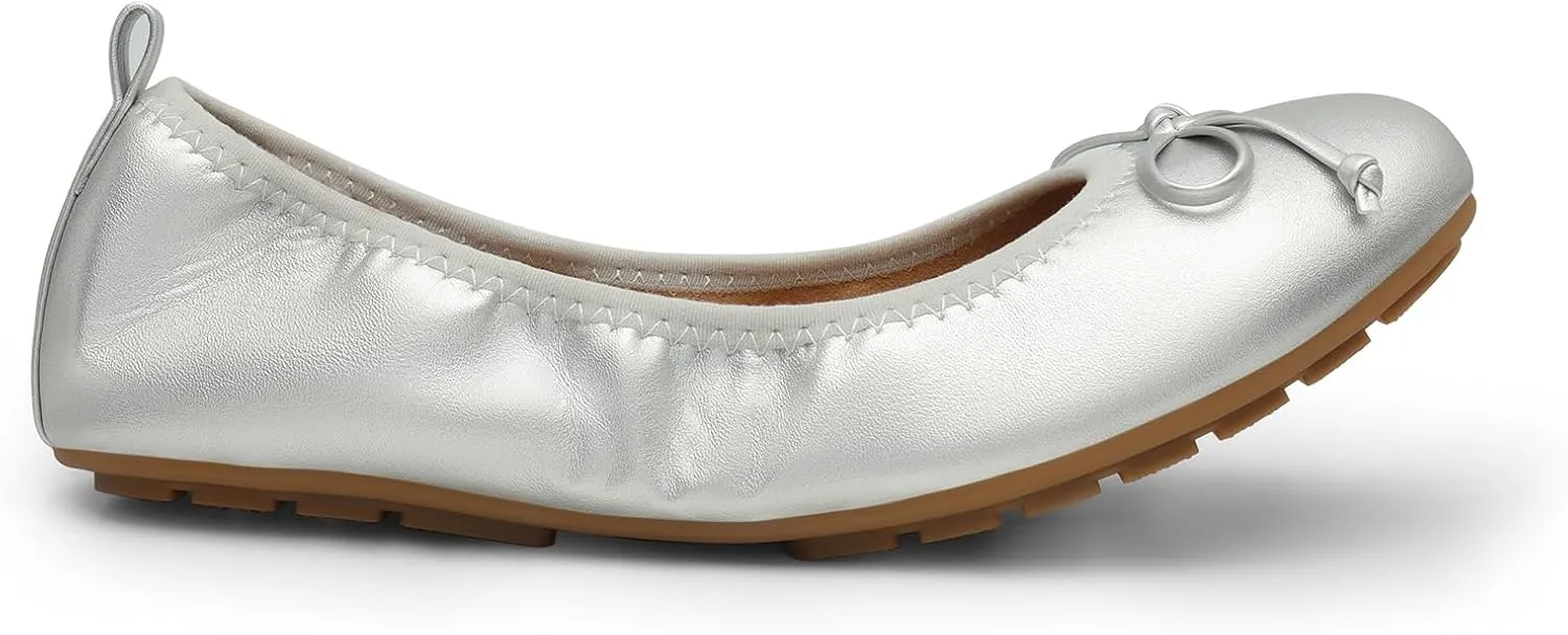 DREAM PAIRS Women's Flats, Foldable Ballet Flats for Women, Bowknot Round Toe Comfort Light Weight Slip-On Dress Shoes