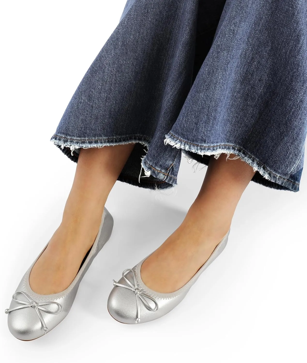 DREAM PAIRS Women's Flats, Foldable Ballet Flats for Women, Bowknot Round Toe Comfort Light Weight Slip-On Dress Shoes