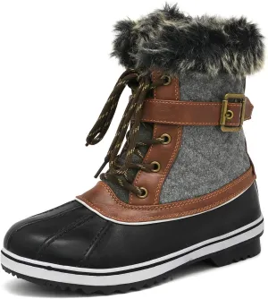 DREAM PAIRS Women's Mid Calf WaterProof Winter Snow Boots