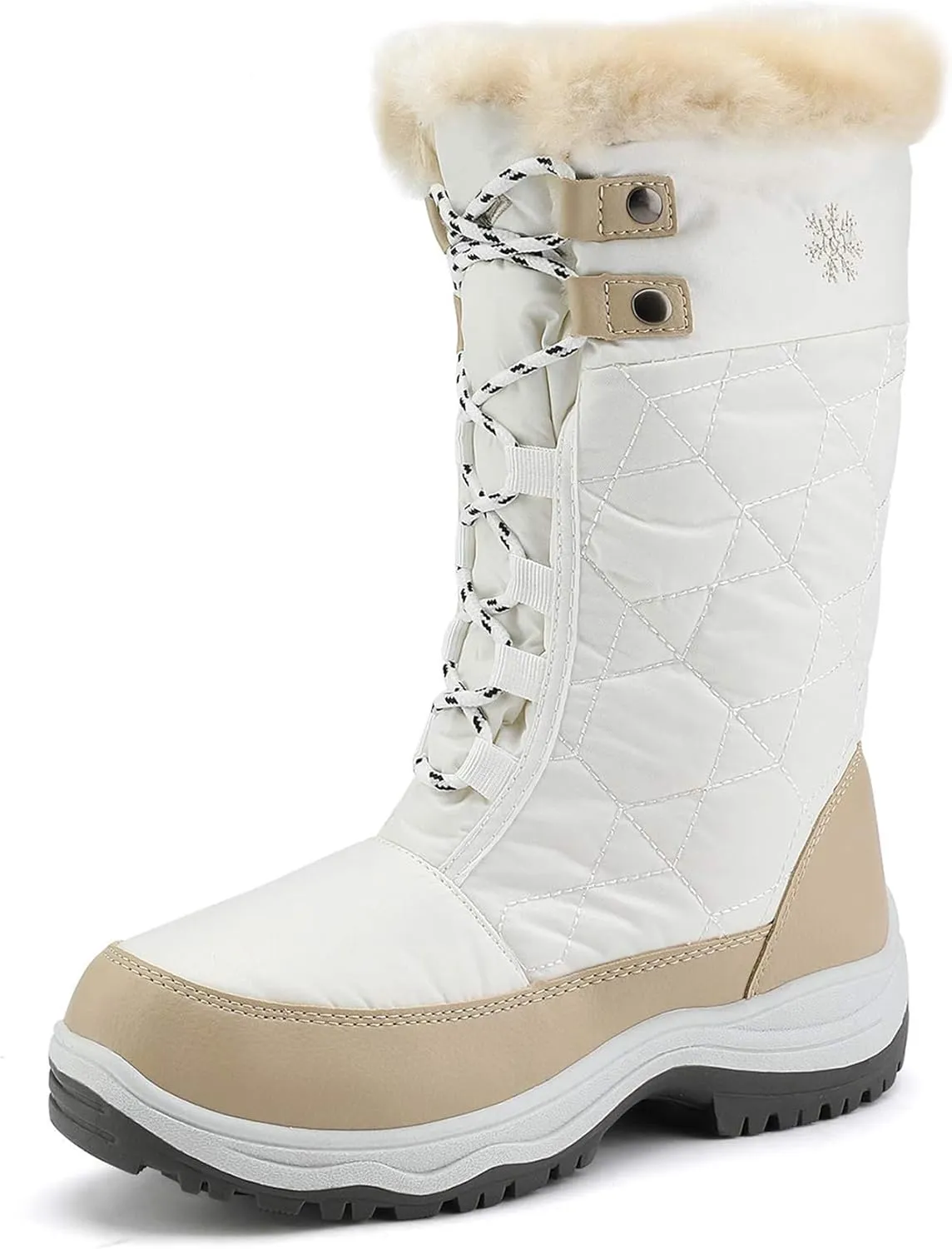 DREAM PAIRS Women's Warm Faux Fur Lined Mid-Calf Winter Snow Boots