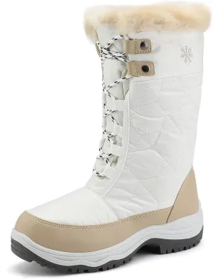 DREAM PAIRS Women's Warm Faux Fur Lined Mid-Calf Winter Snow Boots