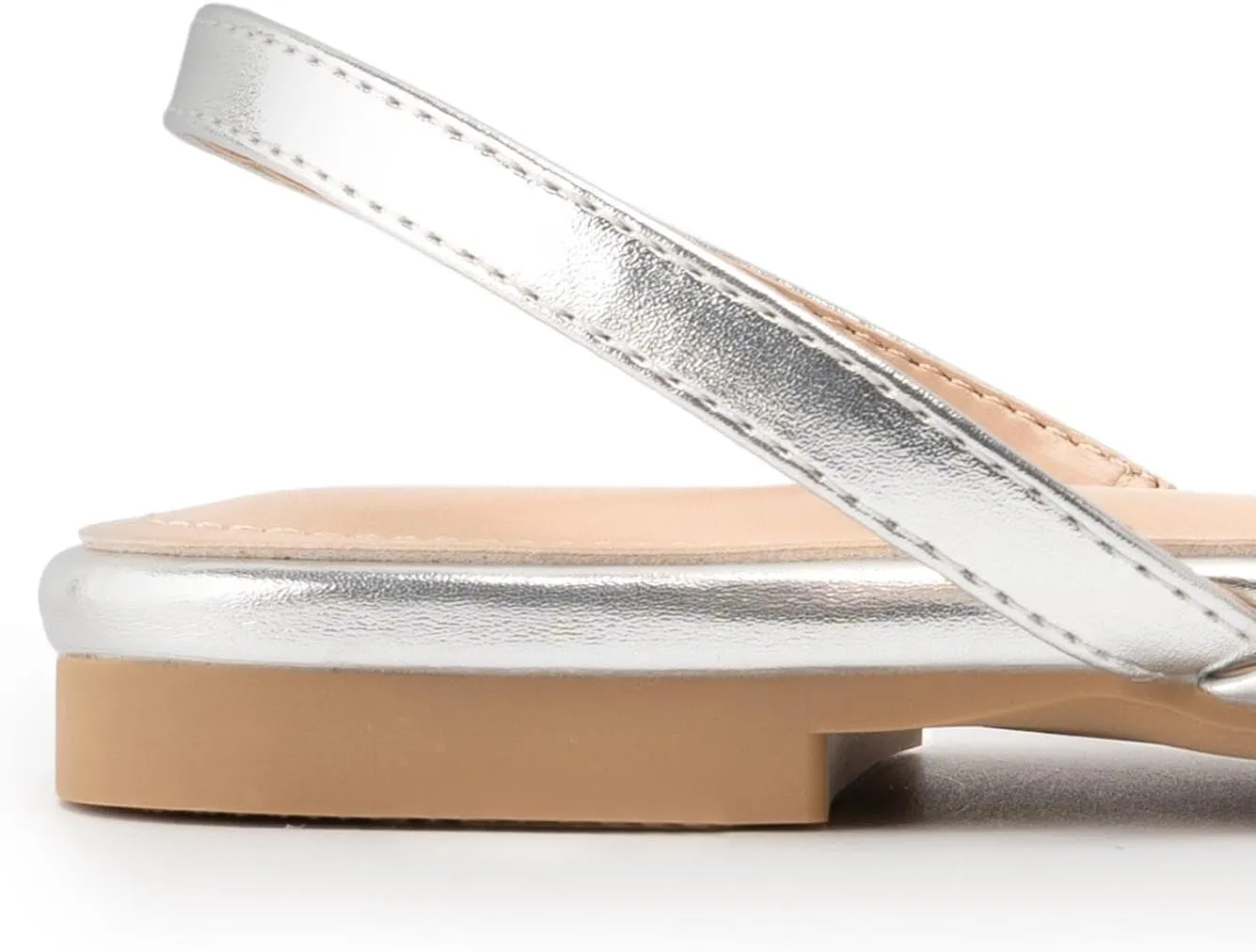 DREAMCIA White Slingback Flats for Women Pointy Toe Flats Slip On