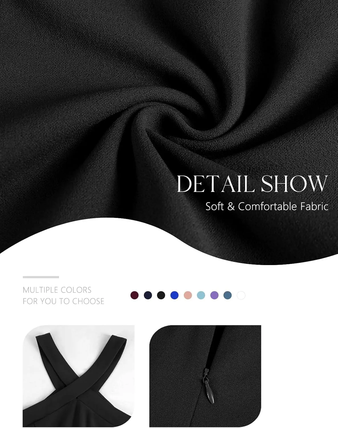 DRESSTELLS Women Cocktail Formal Dresses 2025 Summer Wedding Guest Halter High Low Party Dress