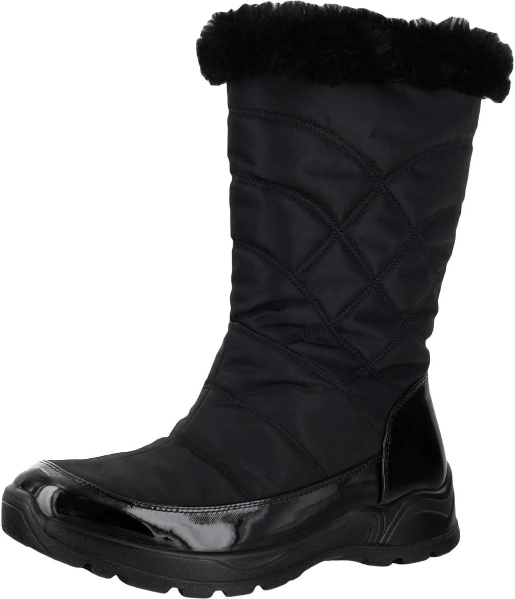 Easy Street Womens Cuddle Faux Fur Winter Boots