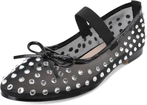 Eldof Flats Shoes Women Round Toe Slip On Ballet Flats Shoes for Dress Comfortable