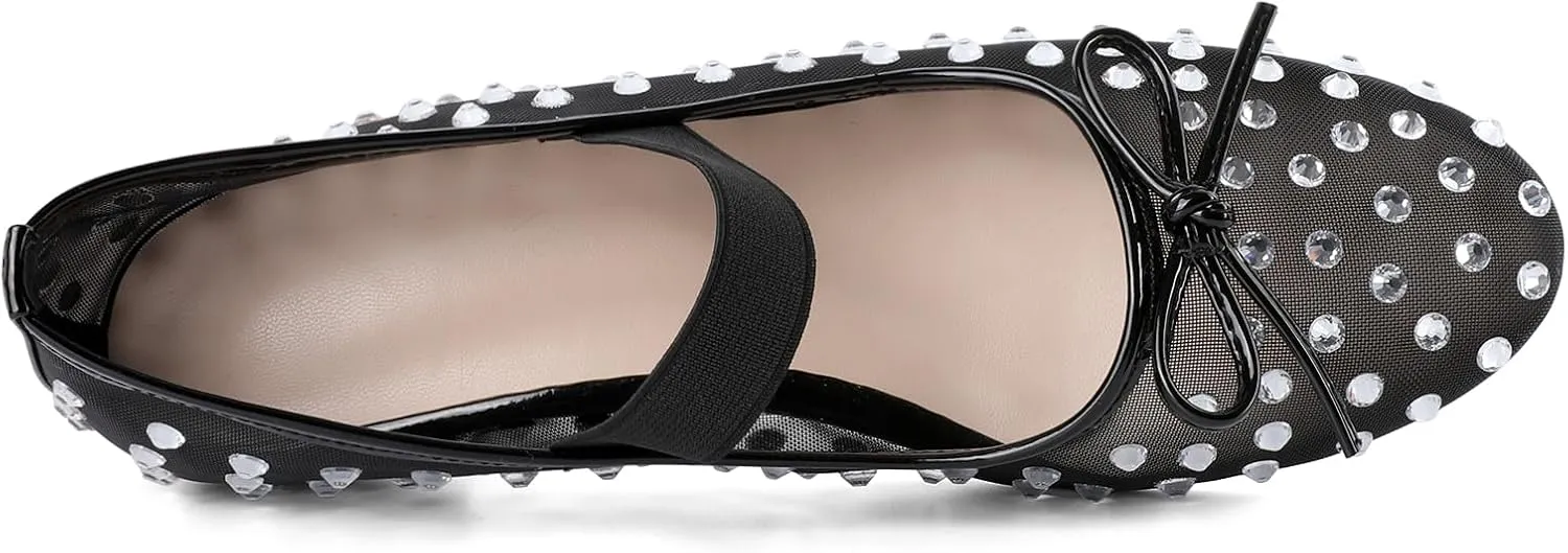 Eldof Flats Shoes Women Round Toe Slip On Ballet Flats Shoes for Dress Comfortable