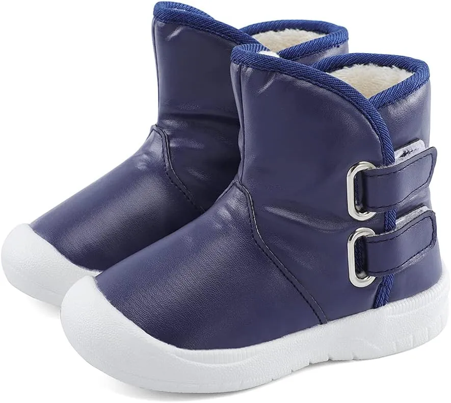 ESTAMICO Toddler Boys Gilrs Rubber Sole Warm Winter Snow Boots