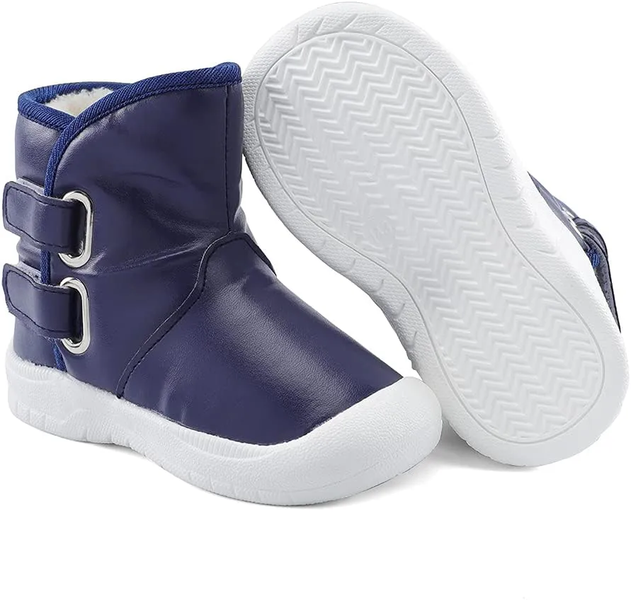 ESTAMICO Toddler Boys Gilrs Rubber Sole Warm Winter Snow Boots