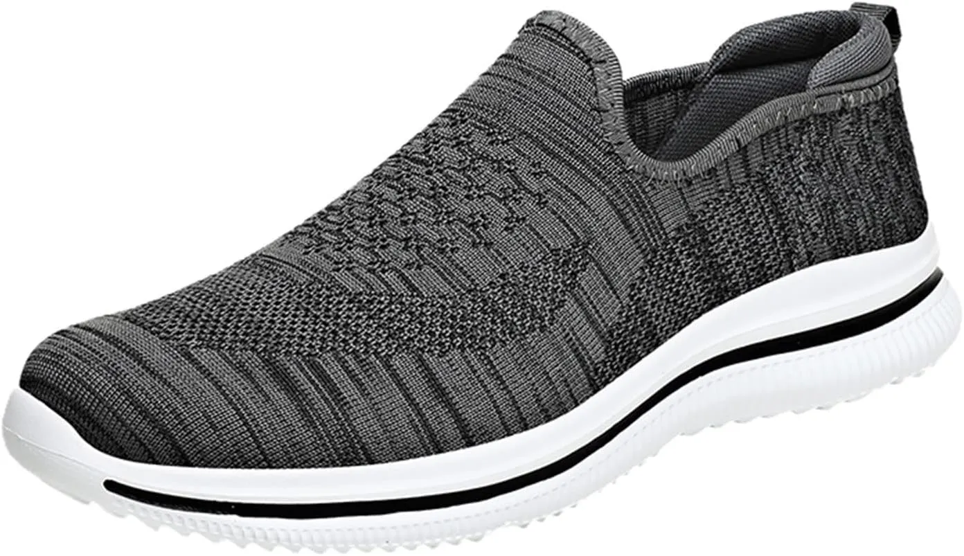 Fashion Men Mesh Mountaineering Casual Sport Shoes Lace Up Solid Color Running Breathable Soft High Tops Men Sneaker