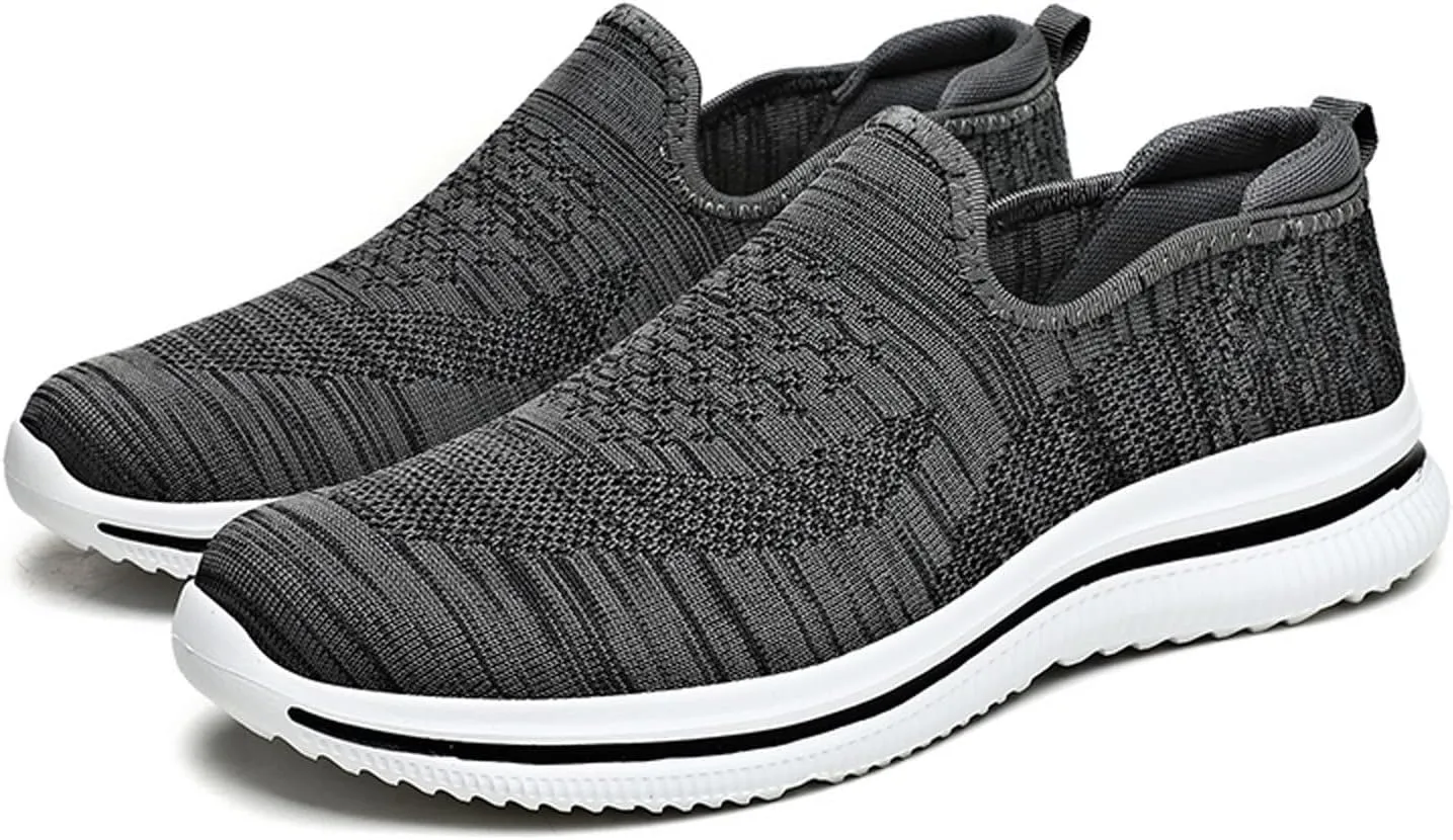 Fashion Men Mesh Mountaineering Casual Sport Shoes Lace Up Solid Color Running Breathable Soft High Tops Men Sneaker