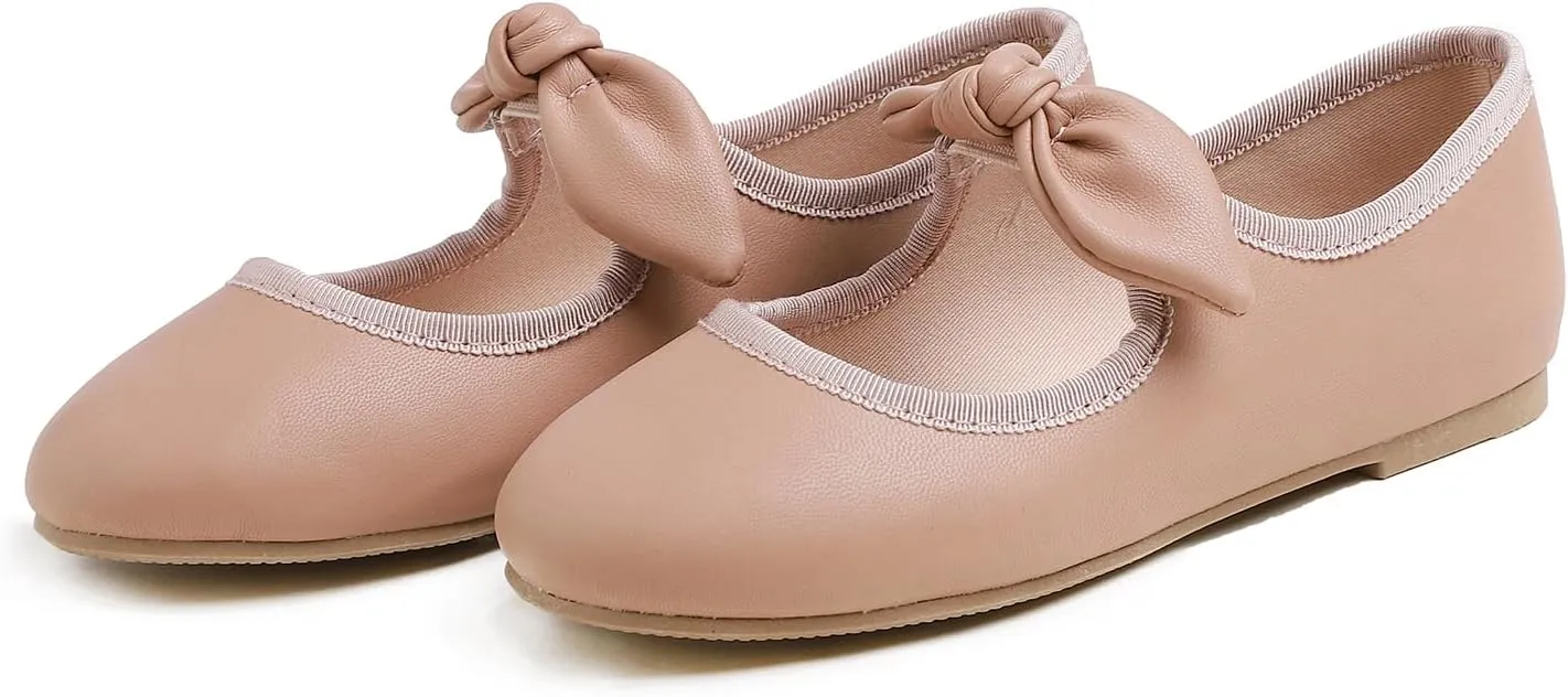 FEVERSOLE Girls Cute Dress Mary Jane Shoes Little Kids Casual Buckle Strap Flats