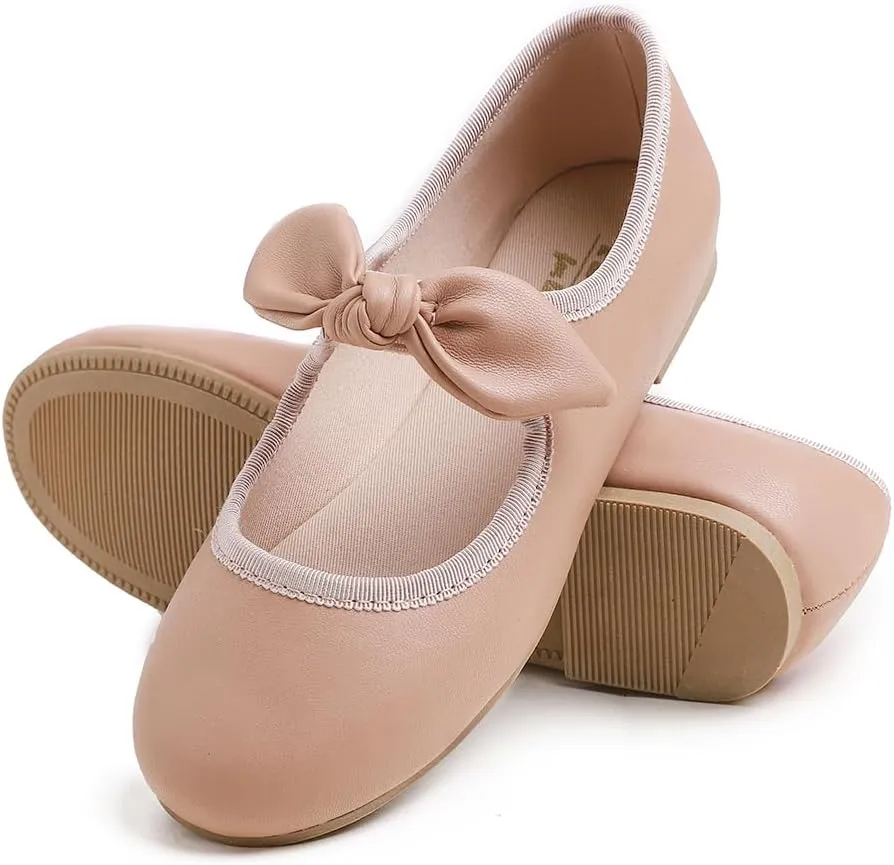 FEVERSOLE Girls Cute Dress Mary Jane Shoes Little Kids Casual Buckle Strap Flats