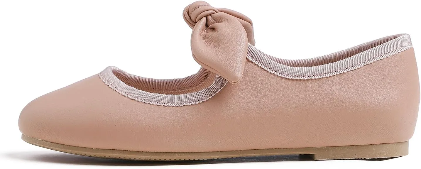 FEVERSOLE Girls Cute Dress Mary Jane Shoes Little Kids Casual Buckle Strap Flats
