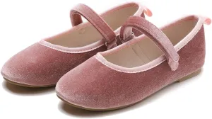 FEVERSOLE Girls Cute Dress Mary Jane Shoes Soft Party Holiday Ballet Flats