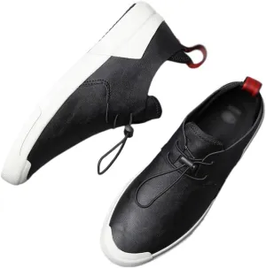 FMURY Men's Sneakers Man Casual Shoes Breathable Men Driving Shoes Big Size Office Footwear