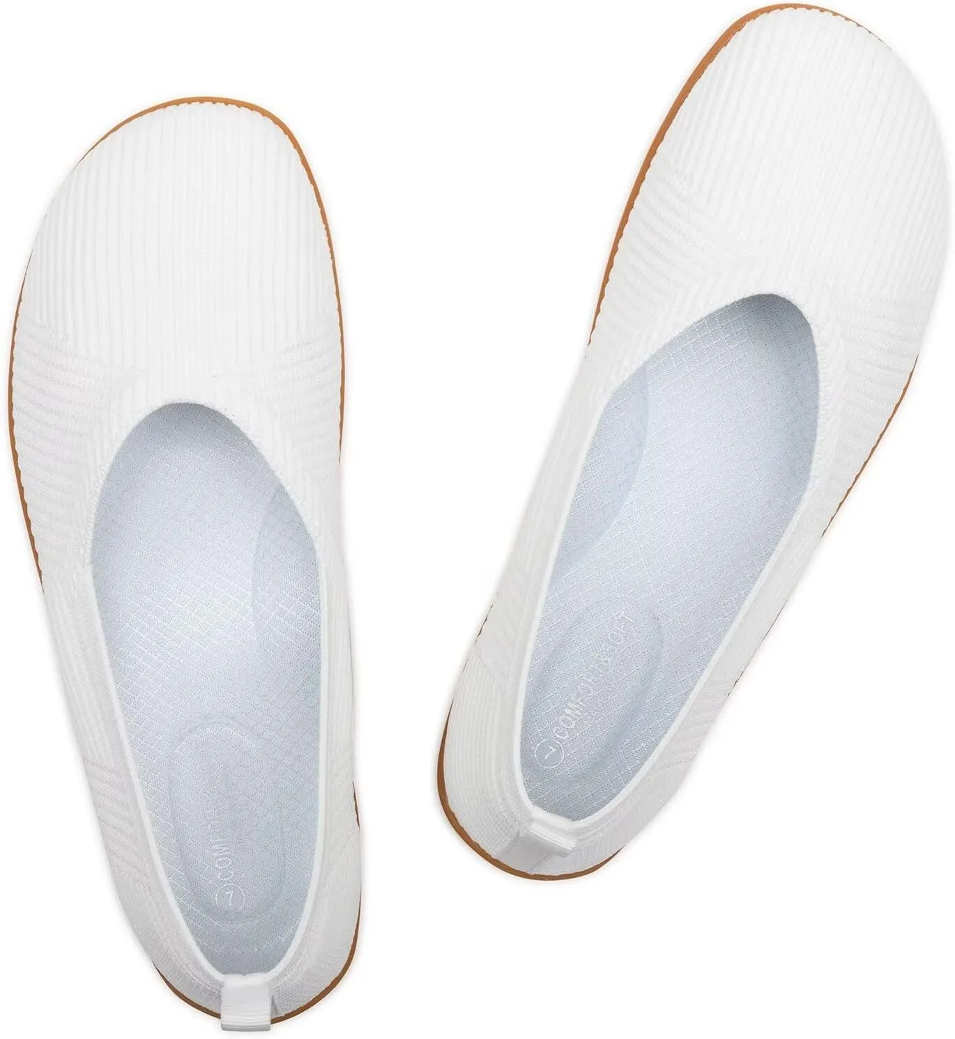 Frank Mully Womens Flat Shoes Wide Toe Box Knitted Flats Comfort Wide Width Walking Flats