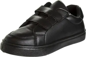 French Toast Boys Girls Shoes-Unisex Athletic Casual Dress Kids School Uniform Loafer Oxford Canvas Tennis Sneakers, Black 3, 9 US Toddler