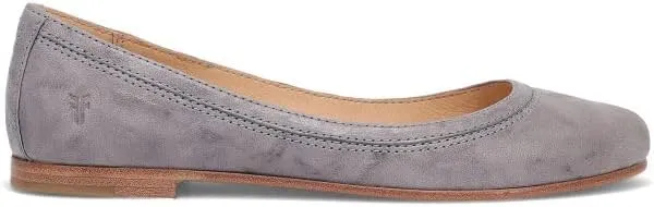 Frye Carson Ballet Flats for Women Featuring Premium Tumbled Leather with Leather Lining and Leather Outsole – 3/8" Heel