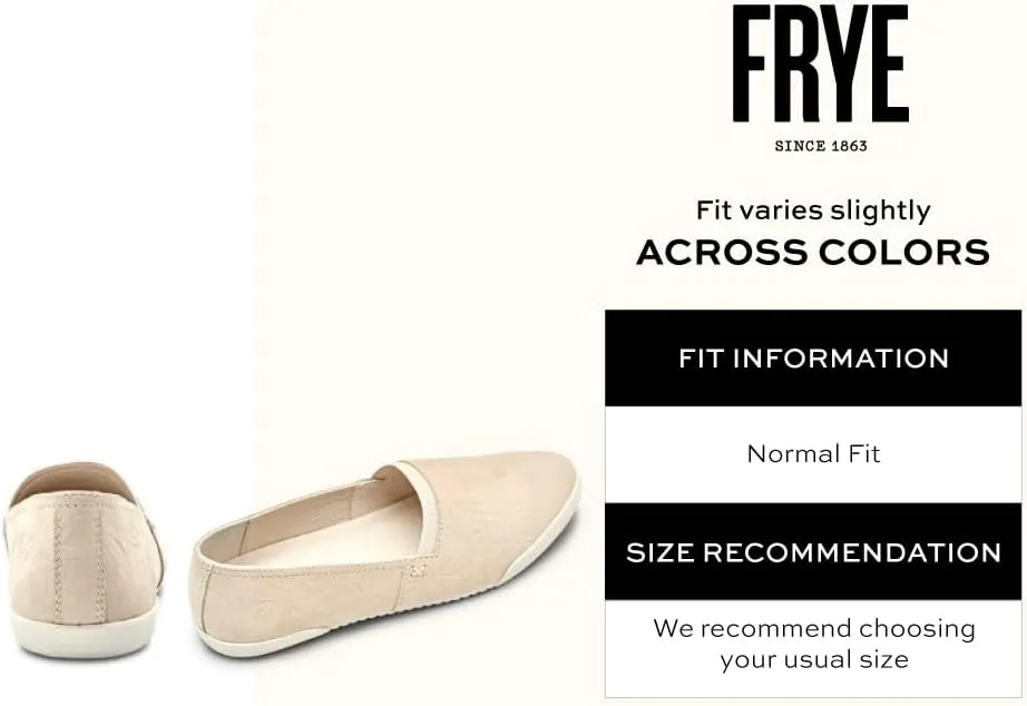 Frye Melanie Slip On Shoes for Women Crafted from Premium Leather with White Rubber Toe Bumpers and Soles, Leather Lining, and Removable Footbeds – 1 ¼” Outsole