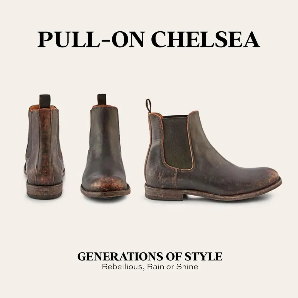 Frye Tyler Chelsea Boots for Men Designed with Flexible Blake Construction and Elasticated Side Panels, Comfort Footbed and Full Leather Lining – 6” Shaft Height