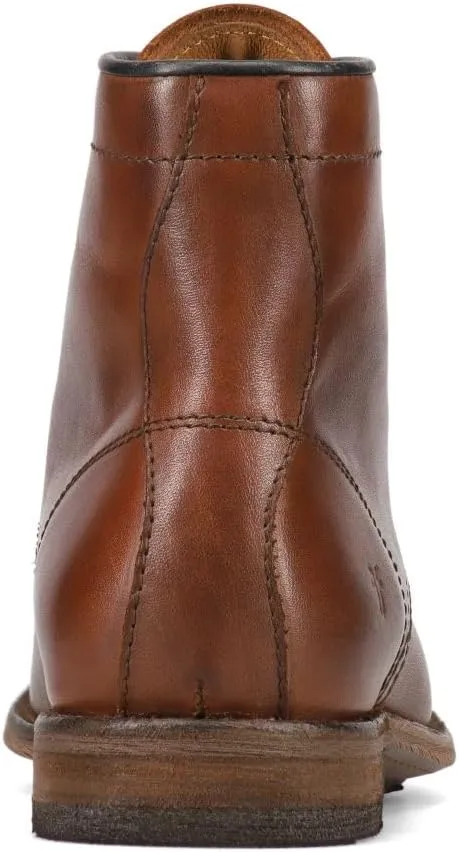 Frye Tyler Lace Up Boots for Men Crafted from Soft Vintage Leather with Blake Construction, Burnished Toe and Heel, and Rubber Inserts on Leather Soles – 5 ¾” Shaft Height