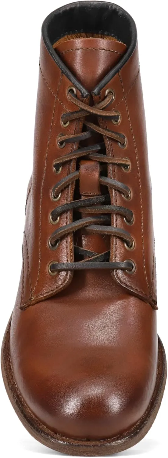 Frye Tyler Lace Up Boots for Men Crafted from Soft Vintage Leather with Blake Construction, Burnished Toe and Heel, and Rubber Inserts on Leather Soles – 5 ¾” Shaft Height