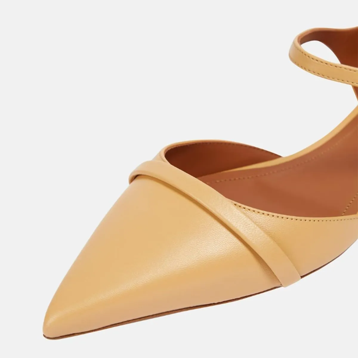 FSJ Women Closed Pointed Toe Flat Sandals with Strap Backless Slip On Cute Slides Ladies Casual Mules Comfortable Low heel Shoes Size 4-16 US